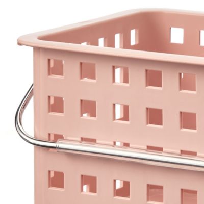 Small Stackable Shower Caddy Basket, Set of 3, Pink, Made in USA