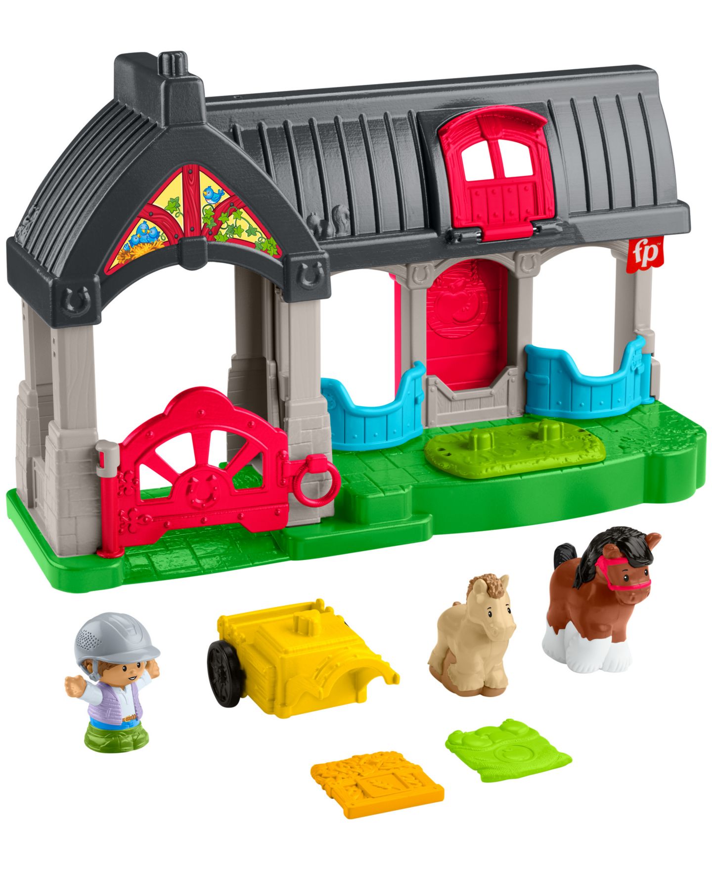 Детский игровой набор Little People Friendly Horses Stable 6-Piece Playset, Ages 1-5 — фото 1