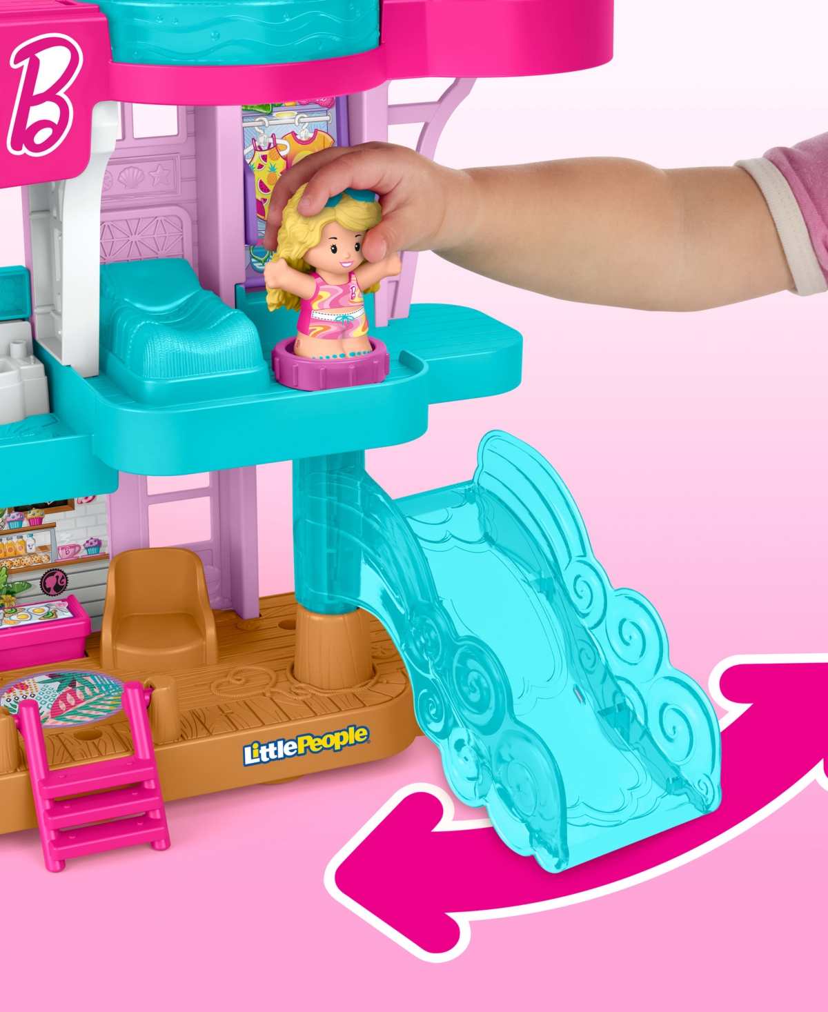 Little People Barbie Beach House Playset In Multi