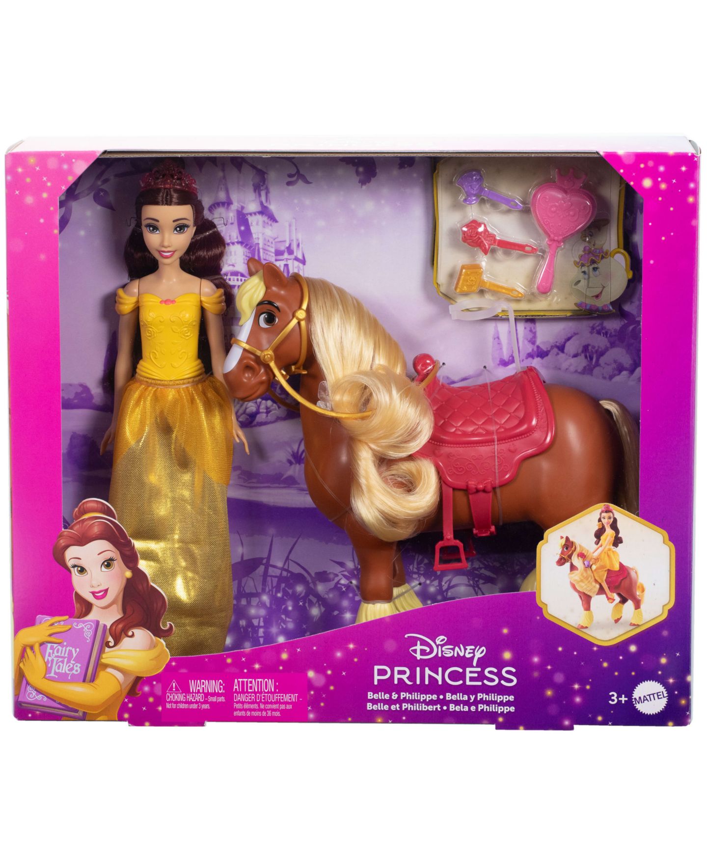 Игровой набор Disney Princess: модная кукла Belle Philippe и лошадь — фото 6