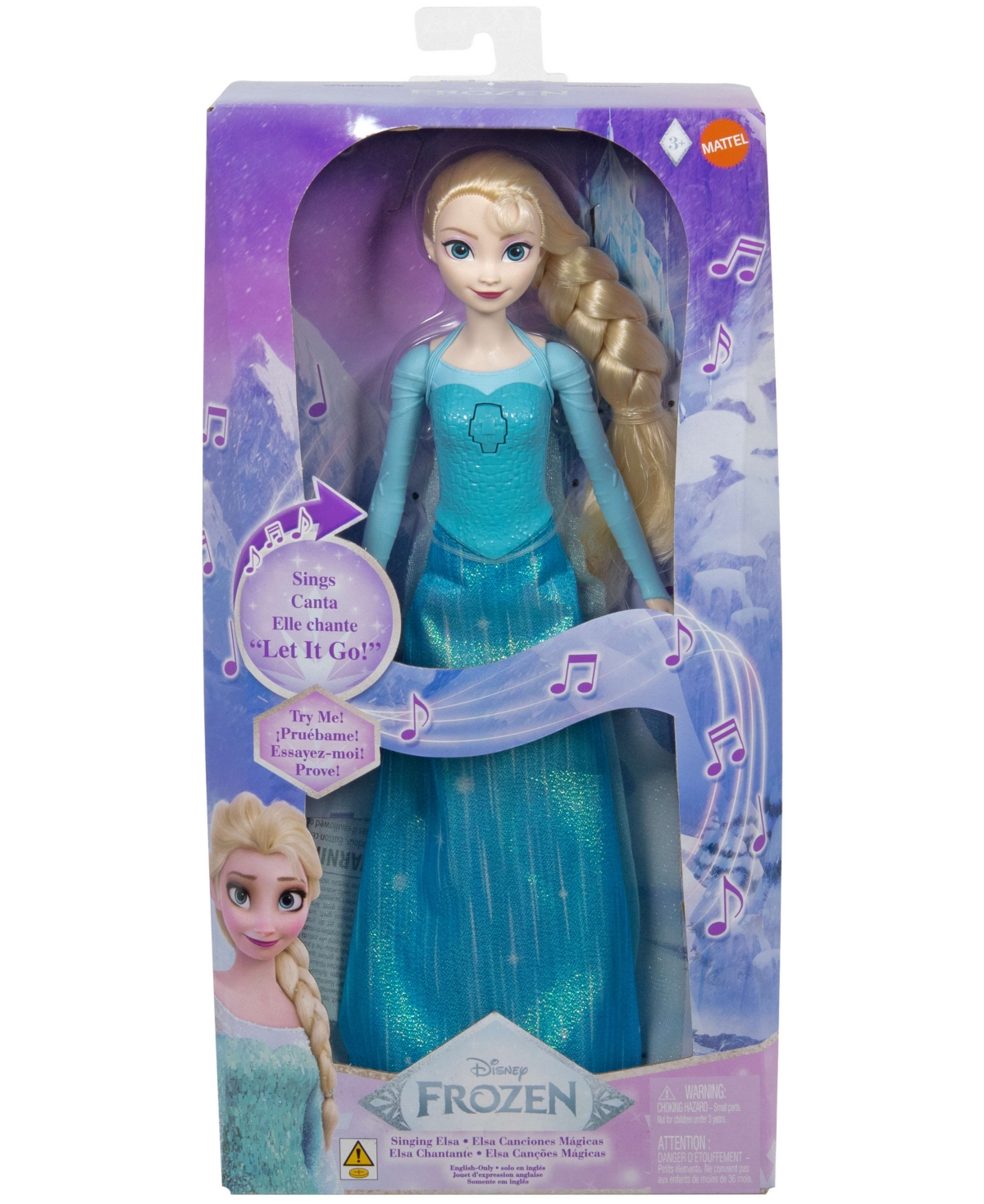 Disney Princess Disney Frozen Singing Elsa Doll With Sings Clip Of "let It Go" In Blue
