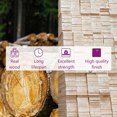 Garden Planter Black Solid pinewood 23.6 x 12.2 x 12.2 in Durable