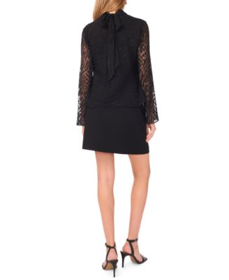 Women's Long Bell Sleeve Back Tie Top