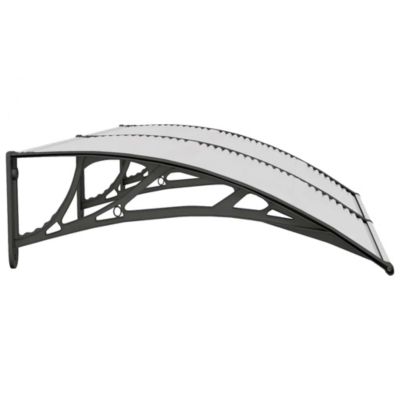 Door Canopy Black Polycarbonate sheets 59.1 x 29.5 in Durable