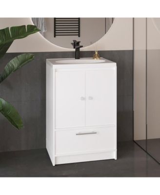 60CM MDF Three Drawers Bathroom Vanity with Two Doors