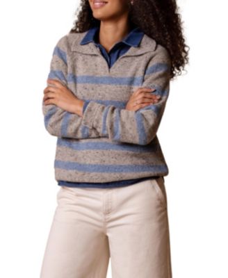 Women's Donegal Striped Polo Sweater