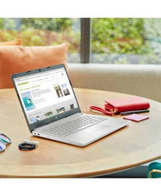 Portable Laptop, Student and Business, 14" HD Display, Intel Quad-Core N4120, 16GB DDR4 RAM, 64GB eMMC, 1 Year Office 365, Webcam, RJ-45, HDMI, Wi-Fi, Windows 11 Home, Silver