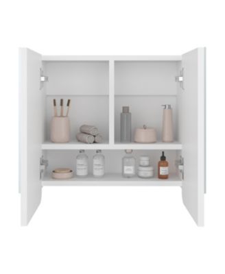 Patience Medicine Cabinet, two swing doors, three spacious shelves, modern and minimalist design, White