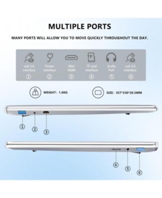 Laptop Computer, 16GB DDR4 512GB SSD,Core N95, 15.6" FHD IPS, 2.4G/5G WiFi, Webcam, Cooling Fan, Fingerprint Unlock, Backlit Keyboard