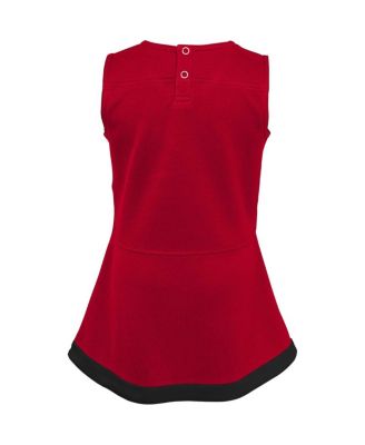 Girls Baby Boys and Girls Red Atlanta Falcons Cheer Captain Jumper Dress