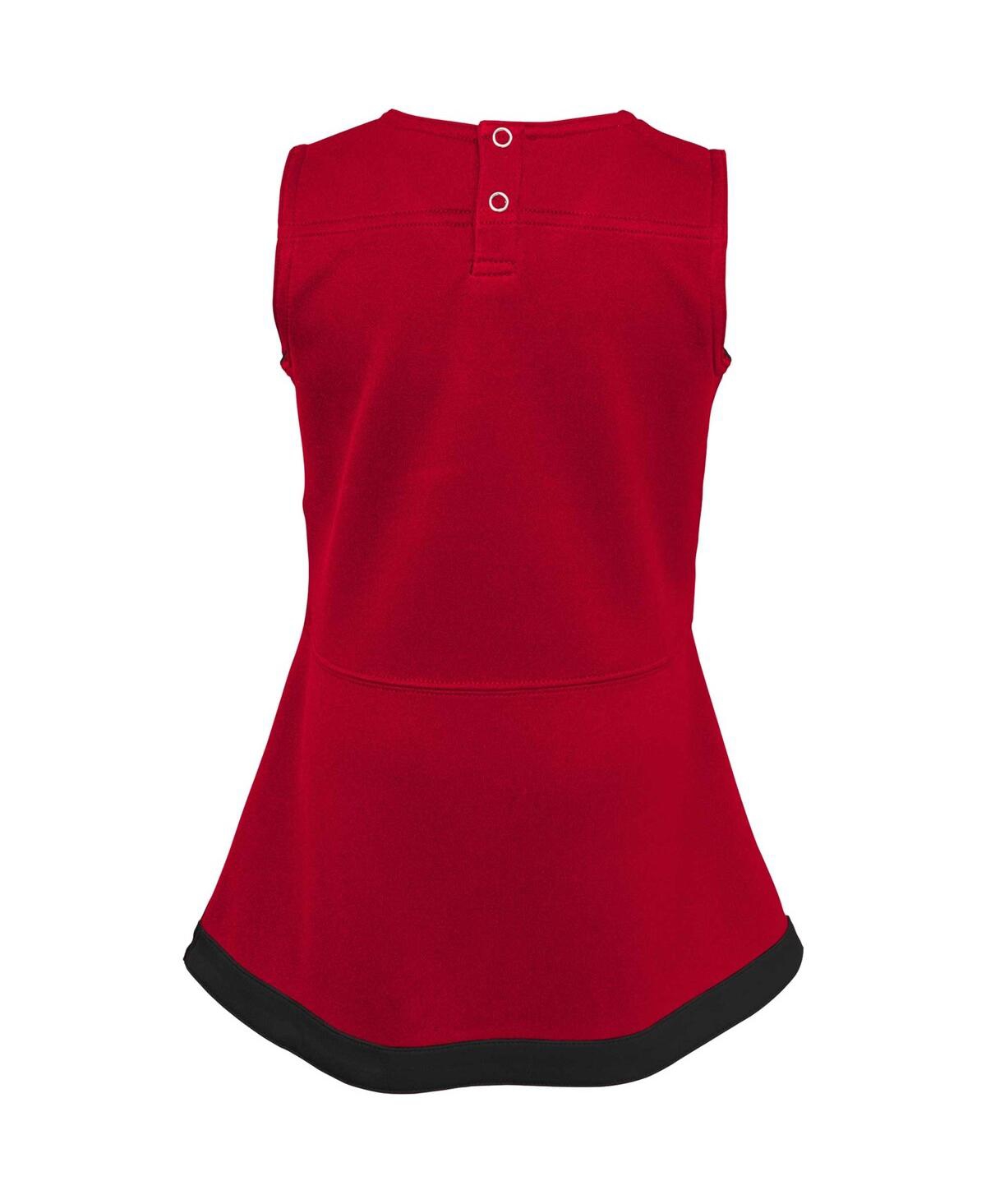 Outerstuff Girls Baby Boys And Girls Red Atlanta Falcons Cheer Captain Jumper Dress In Red