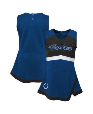 Outerstuff - Girls Toddler Royal Indianapolis Colts Cheer Captain Dress with Bloomers