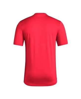 Men's Red NC State Wolfpack Locker Practice Football Pre-Game T-Shirt