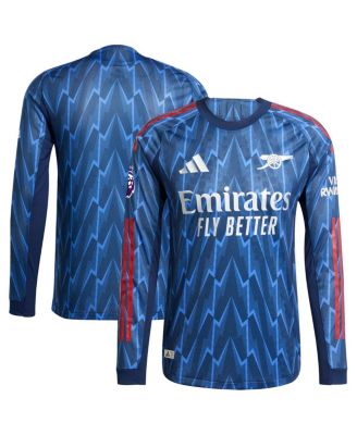 adidas - Men's Blue Arsenal 2025/26 Away Authentic Long Sleeve Jersey with Patch
