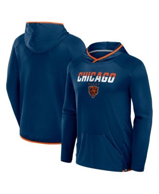 Fanatics - Men's Navy Chicago Bears Transitional Defender Hoodie Long Sleeve T-Shirt