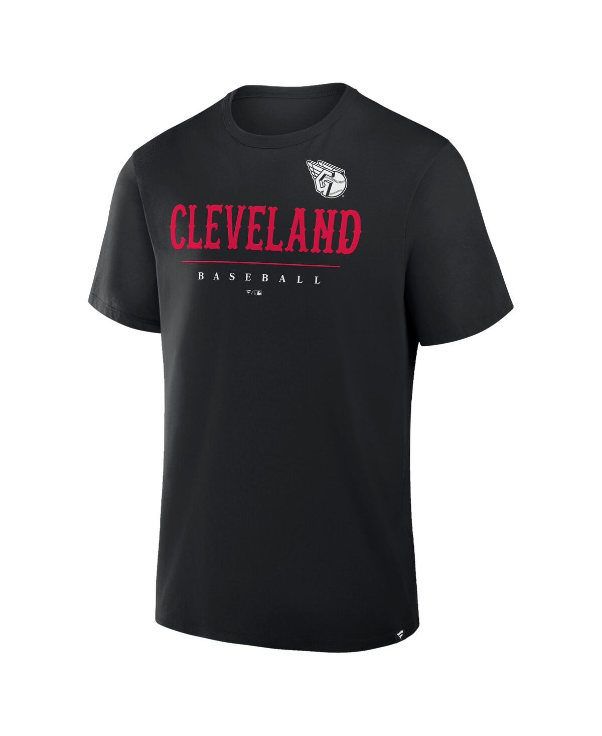 Fanatics Men's Black Cleveland Guardians Color Pop Legacy Clubhouse T-shirt In Black