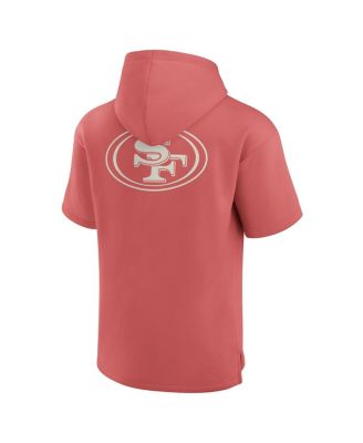 Men's Red San Francisco 49ers Elements Future Ground Lettering Short Sleeve Pullover Hoodie