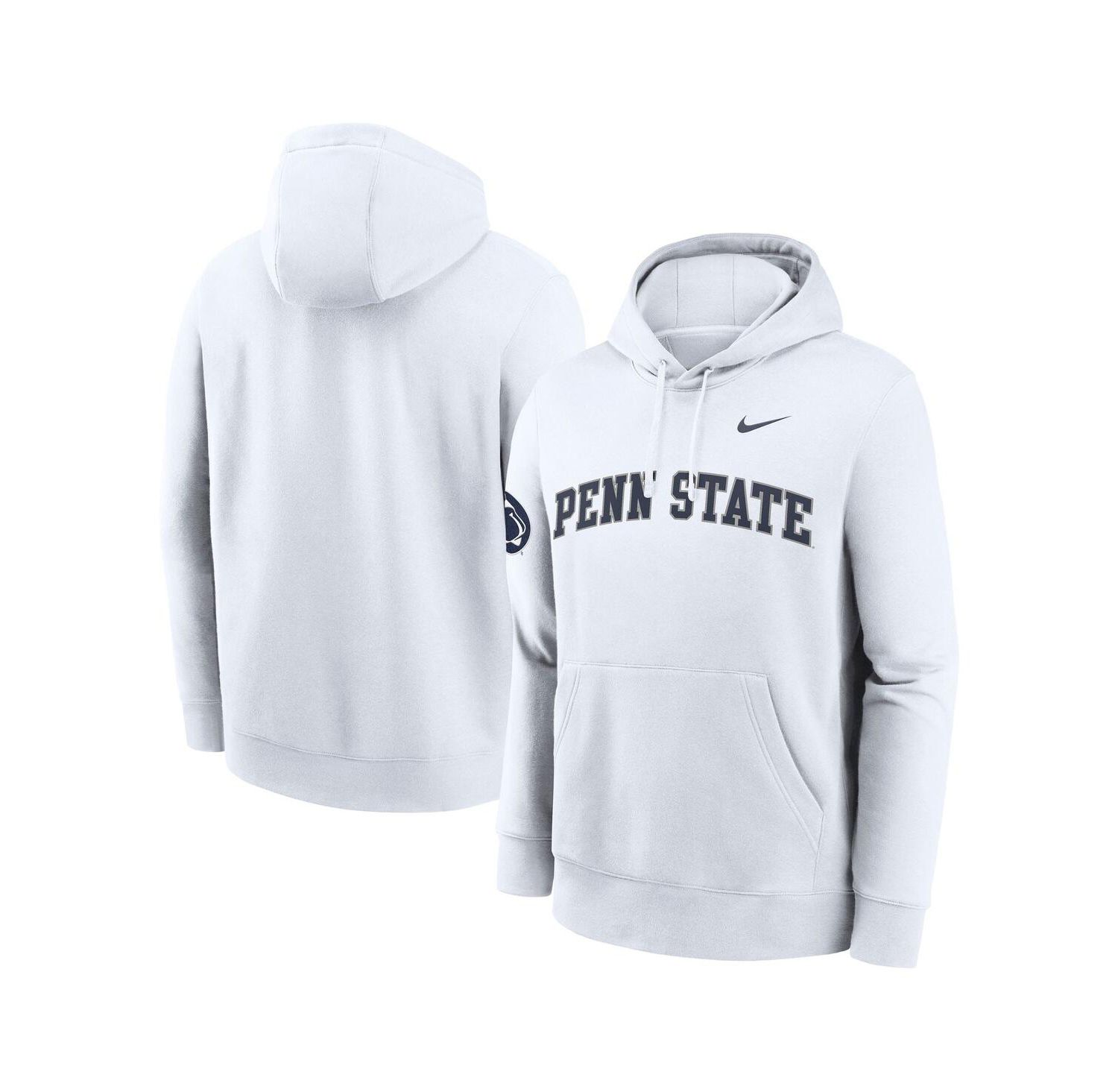 Men's White Penn State Nittany Lions 2025 Sideline Club Fleece Pullover Hoodie