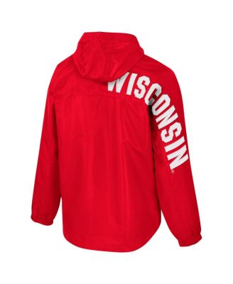 Men's Red Wisconsin Badgers Reloaded Anorak Half-Zip Jacket