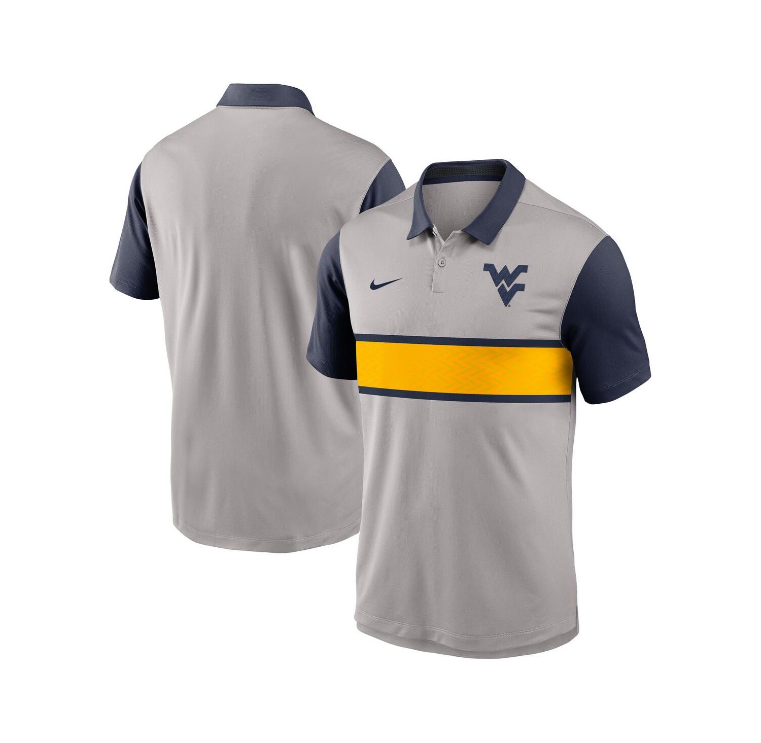 Men's Gray/Navy West Virginia Mountaineers Vapor Performance Polo Shirt