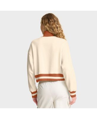 Women's Tan Texas Longhorns Legacy Half-Zip Sweatshirt