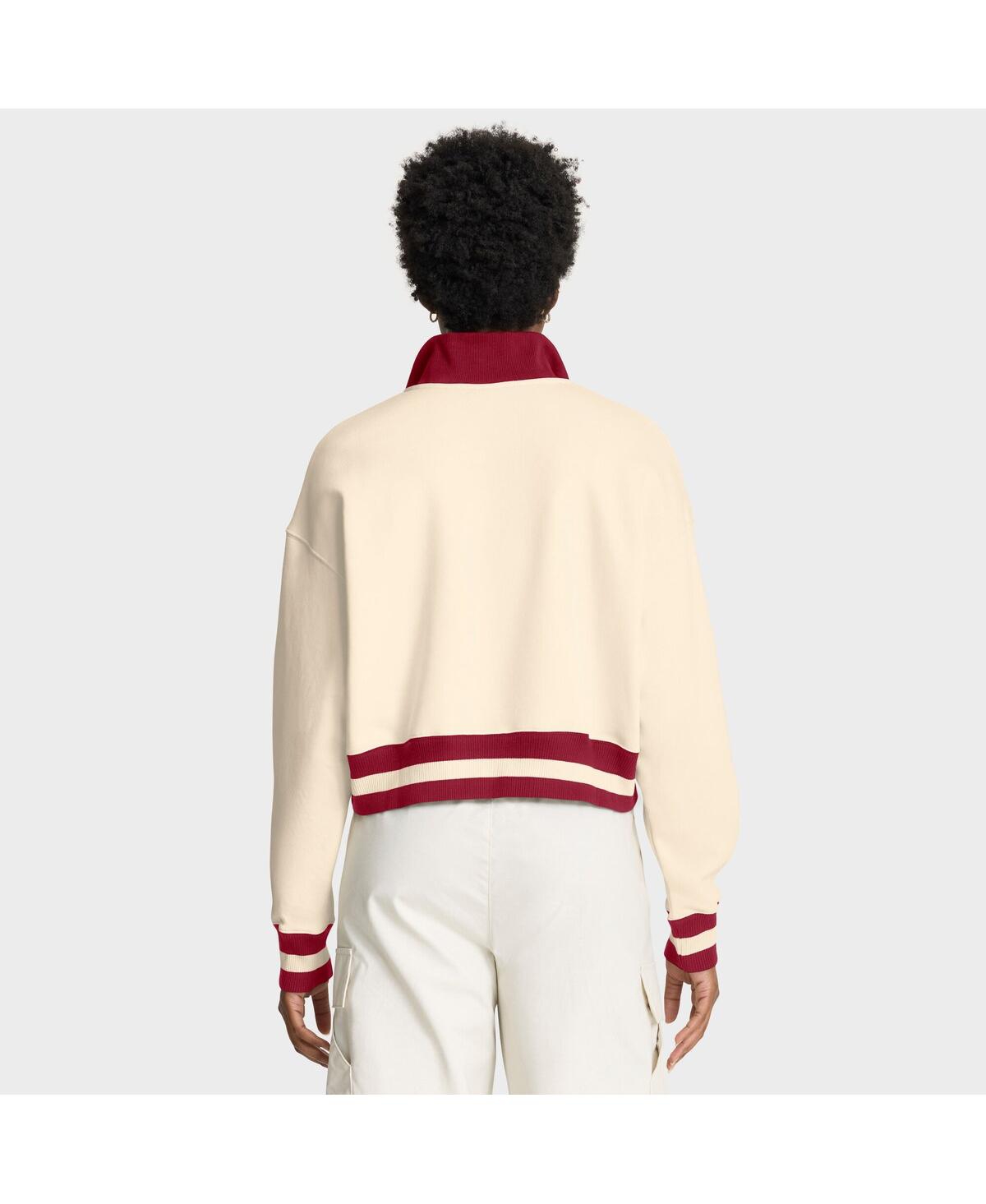 Nike Tan Alabama Crimson Tide Legacy Half-zip Sweatshirt In Red