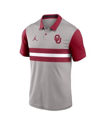 Men's Gray/Crimson Oklahoma Sooners Vapor Performance Polo Shirt