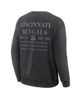 Men's Black Cincinnati Bengals Deep Route Pullover Sweatshirt