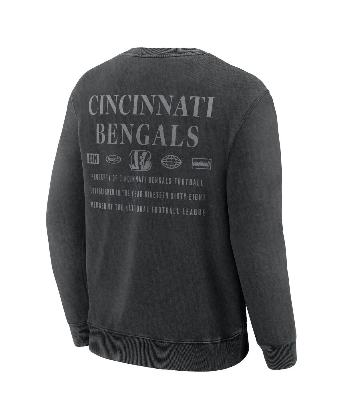 Fanatics Men's Black Cincinnati Bengals Deep Route Pullover Sweatshirt In Black
