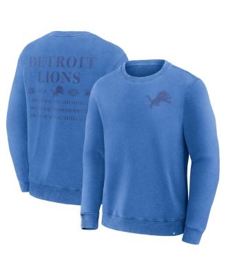 Fanatics - Men's Blue Detroit Lions Deep Route Pullover Sweatshirt