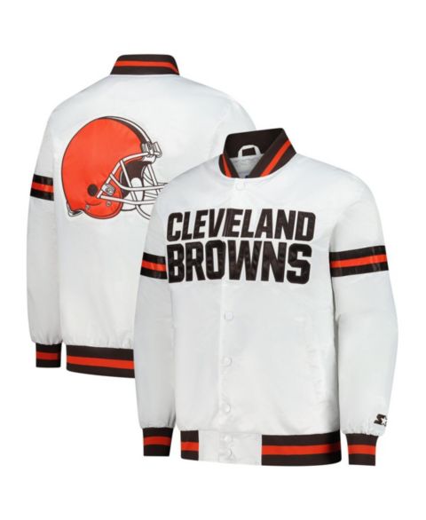 Мужская куртка Starter White Cleveland Browns Scout Full-Snap Varsity