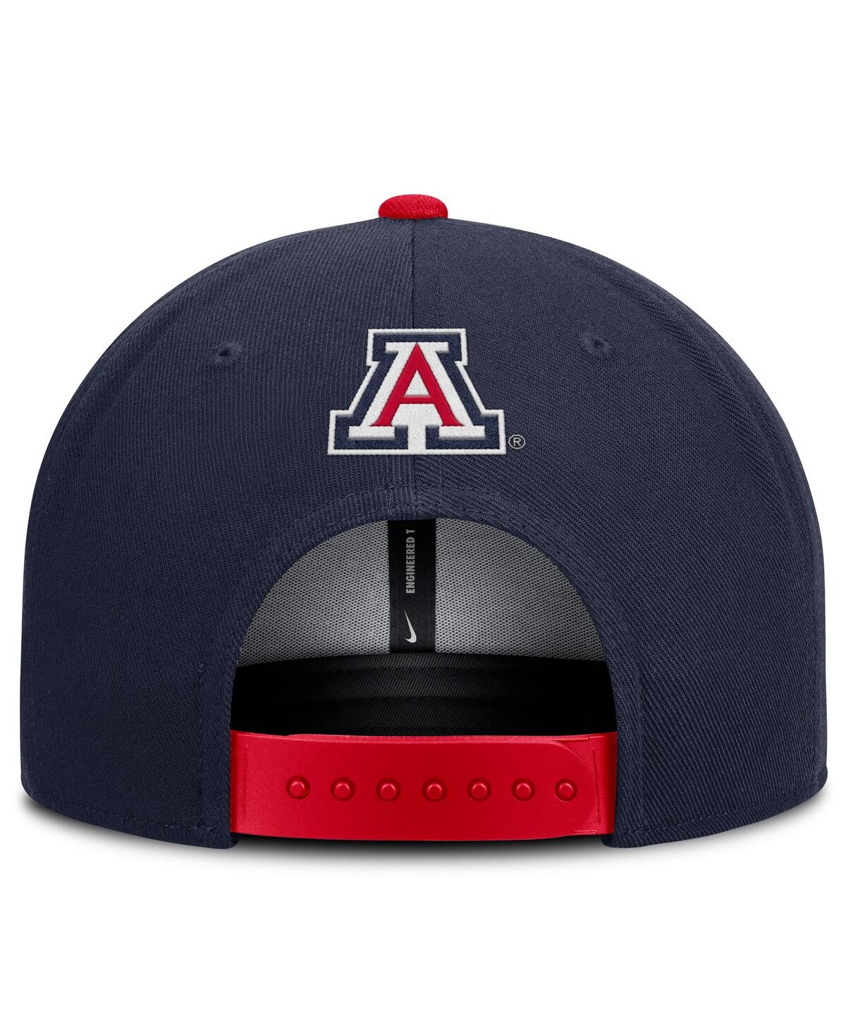 Nike Men's Navy/red Arizona Wildcats 2025 On-field Patch Pro Dri-fit Snapback Hat In Blue