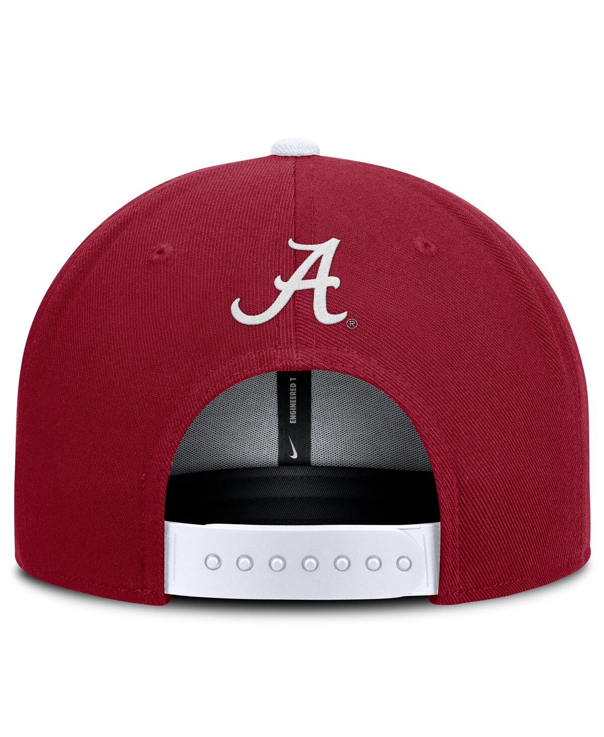 Nike Men's Crimson/white Alabama Crimson Tide 2025 On-field Patch Pro Dri-fit Snapback Hat In Red