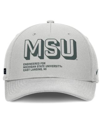 Men's Gray Michigan State Spartans 2025 Sideline Dust Pinched Rise Adjustable Hat