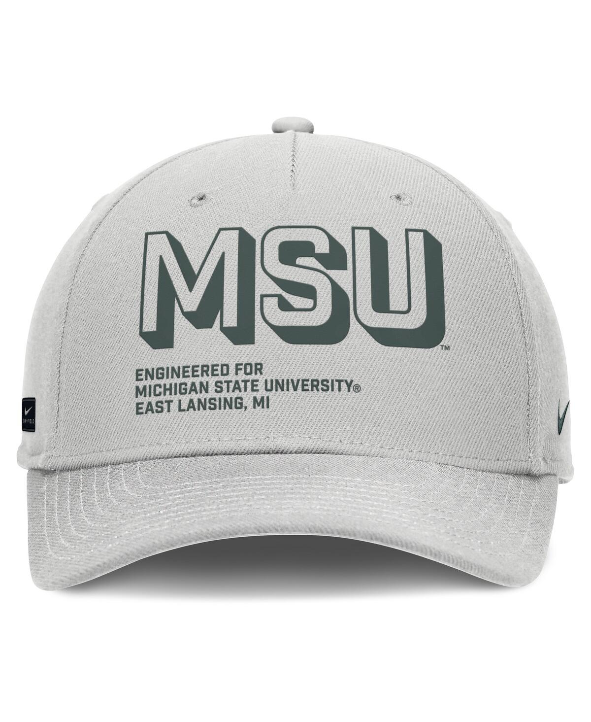 Nike Men's Gray Michigan State Spartans 2025 Sideline Dust Pinched Rise Adjustable Hat In Gray