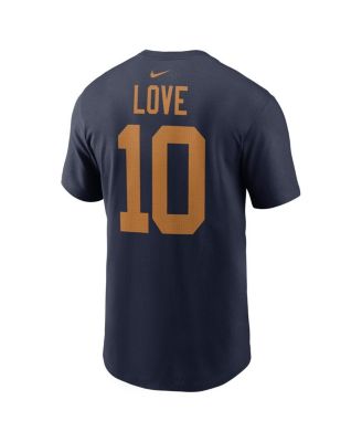 Men's Jordan Love Navy Green Bay Packers The 1923 Classic Name Number T-Shirt