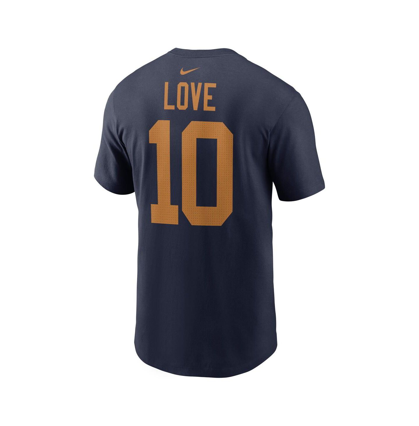 Мужская футболка Nike Jordan Love Navy Green Bay Packers The 1923 Classic Name & Number — фото 2