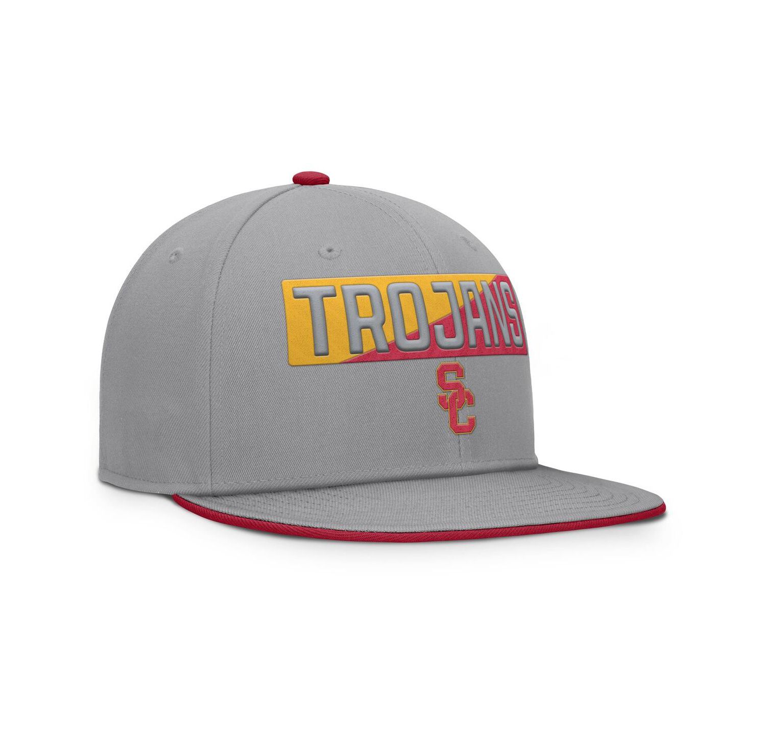 Men's Gray USC Trojans Duo Snapback Hat