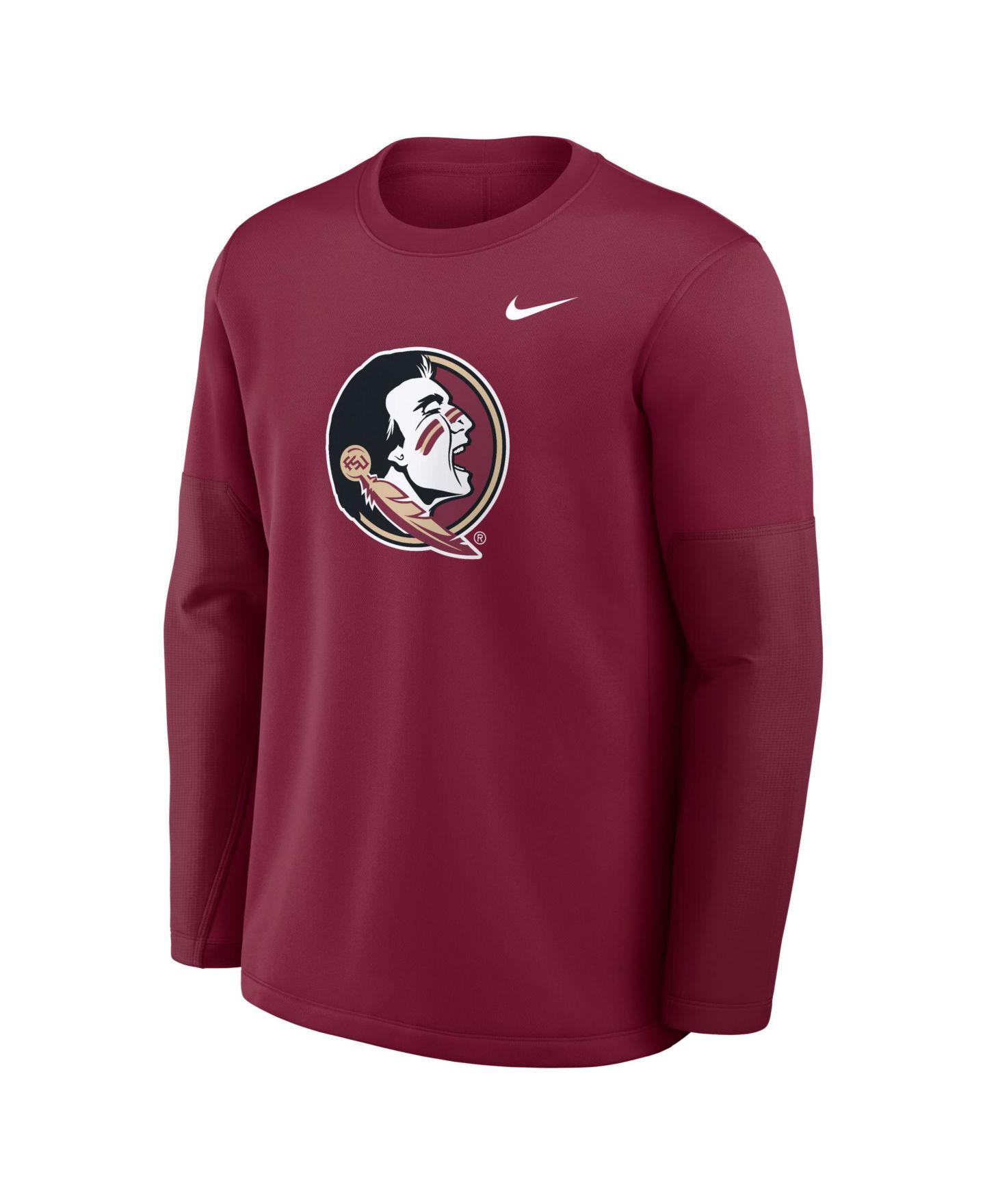Мужская футболка Nike Garnet Florida State Seminoles 2025 Sideline Coach Performance Long Sleeve — фото 5