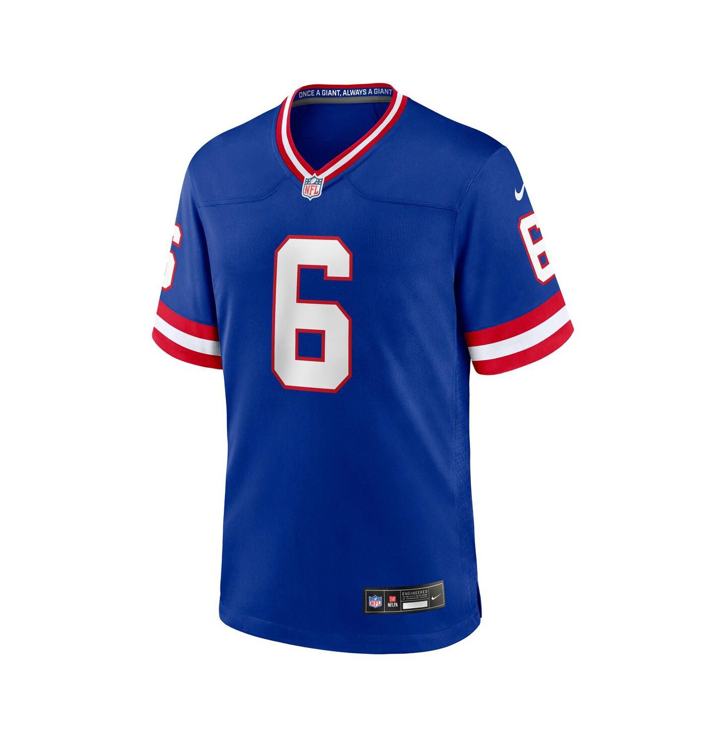 Мужское игровое джерси Nike Jaxson Dart New York Giants Alternate 2 Classic, Royal — фото 2