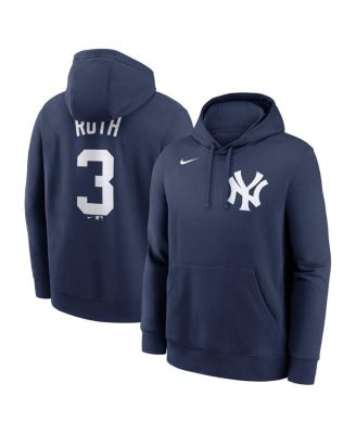 Nike - Men's Babe Ruth Navy New York Yankees Retired Player Name Number Club Pullover Hoodie