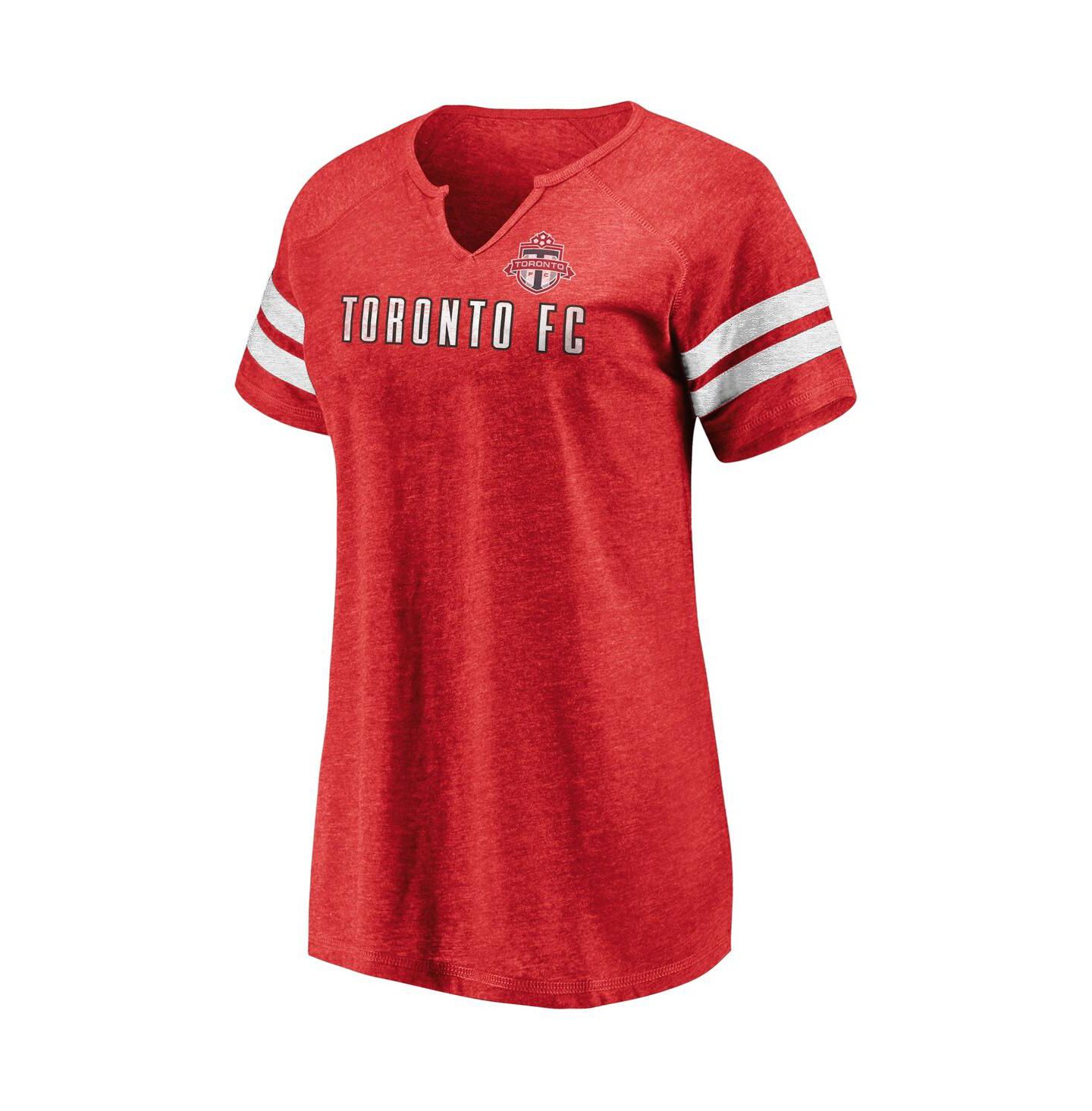 Женская футболка Fanatics Red Toronto FC True Classics Full Force Raglan Tri-Blend Notch Neck — фото 2