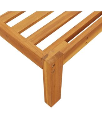 Garden Pallet Middle Sofa Natural Wood Solid acacia wood Medium