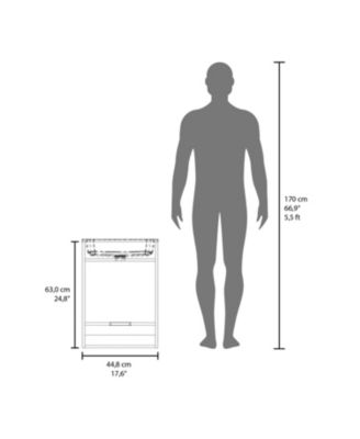 Wright Wall-Mounted Bathroom Vanity with Sink, 2 Doors, Open Shelf, Integrated Basin, Natural Oak