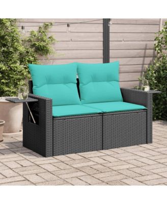 Garden Sofa Black, Blue