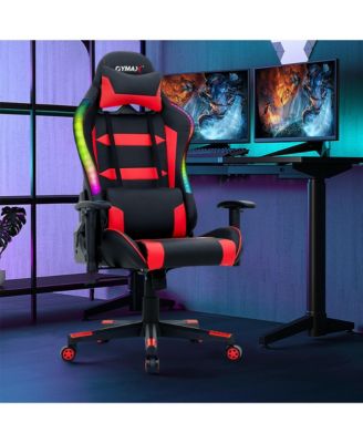 Gaming Chair Adjustable Swivel Computer Chair with LED Lights & Remote