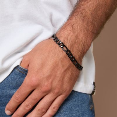 8MM Figaro Chain Bracelet - 8.5'' Chain