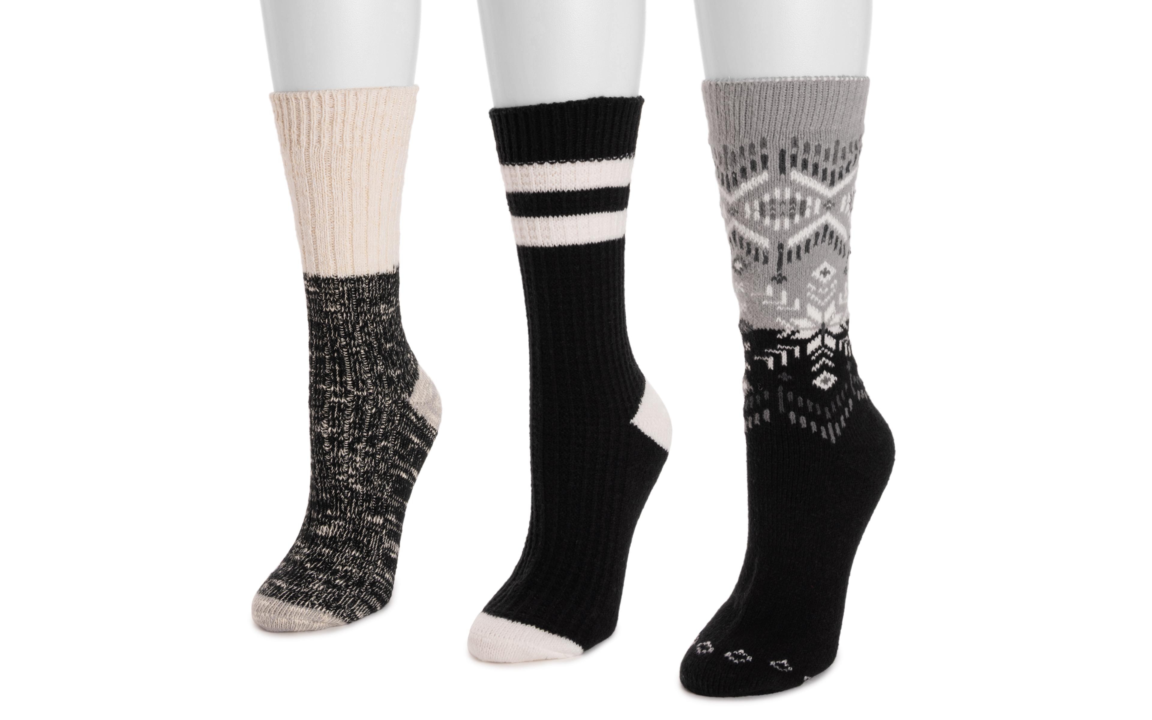 Muk Luks Women's 3 Pack Boot Socks