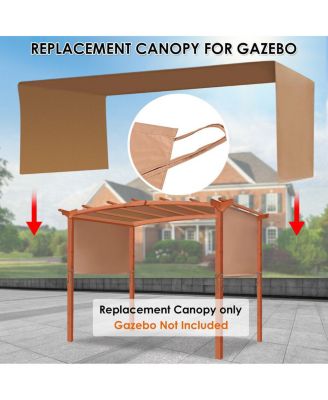6.7'x17' Universal Replacement Canopy Cover Pergola Structure Sun Awning