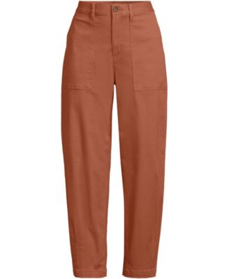 Women's Chino High Rise Barrel Leg Utility Ankle Pants